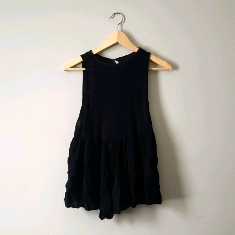 Urban Outfitters black open back romper